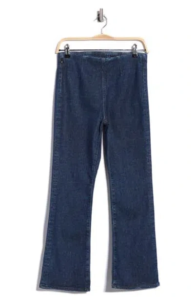 Ag Farrah High Waist Crop Bootcut Jeans In Blue