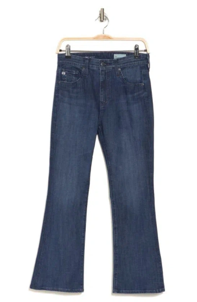 Ag Farrah High Waist Crop Bootcut Jeans In Blue