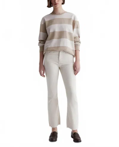 Ag Farrah High-rise Cropped Bootcut Jean In Opal Stone In Gray