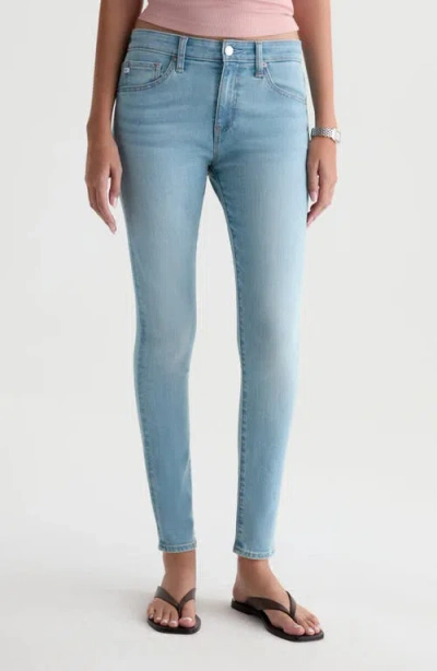 Ag Farrah Mid Rise Ankle Skinny Jeans In Black