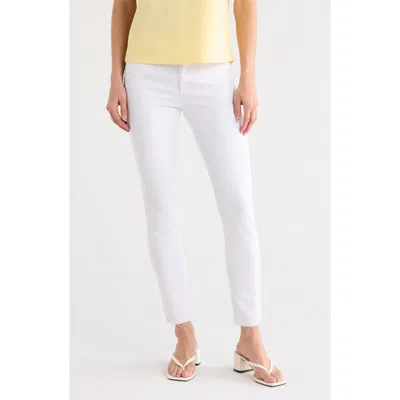 Ag Farrah Mid Rise Ankle Skinny Jeans In White