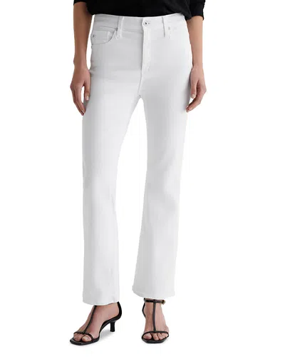 AG FARRAH MID RISE BOOT CROP JEANS IN GALLERY WHITE