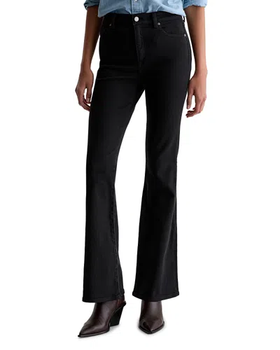 Ag Farrah Mid Rise Bootcut Jeans In Super Black