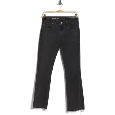 Ag Farrah Mid Rise Crop Bootcut Jeans In Black