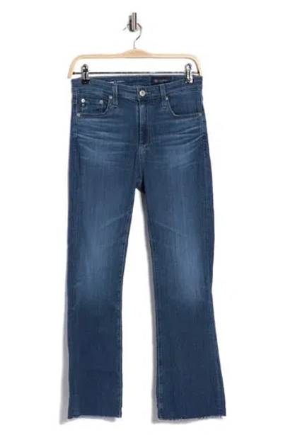 Ag Farrah Mid Rise Crop Bootcut Jeans In Blue