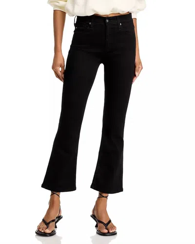 Ag Farrah Mid Rise Cropped Bootcut Jeans In Alchemy In Black