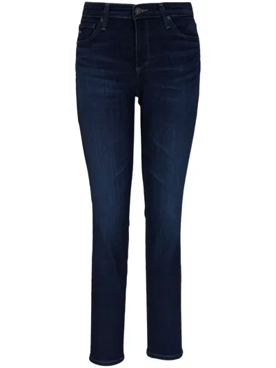 Ag Farrah Mid-rise Skinny Jeans In Blau