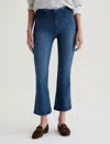 Ag Farrah Pull On Boot Crop Jeans In Moonlight In Blue