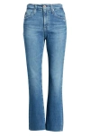 Ag Farrah Raw Hem Crop Bootcut Jeans In Alibi Destructed