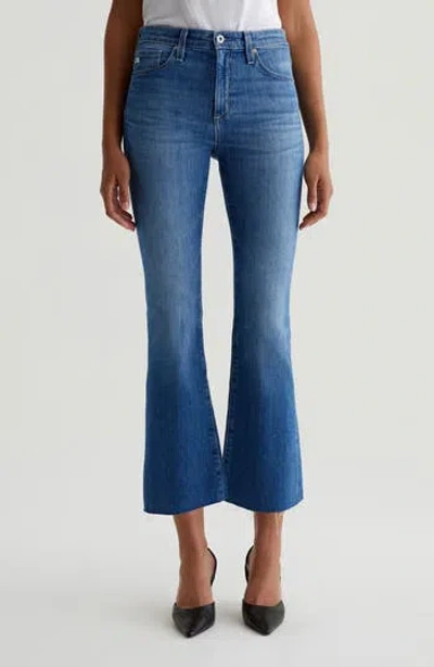 AG AG FARRAH RAW HEM CROP BOOTCUT JEANS