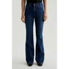 Ag Farrah Raw Hem High Waist Bootcut Jeans In Blue