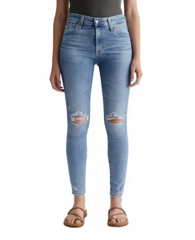 Ag Farrah Skinny Ankle Jeans In 20 Years Undertow Destructed In Blue