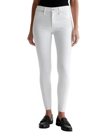 Ag Farrah Skinny Ankle Jeans In White