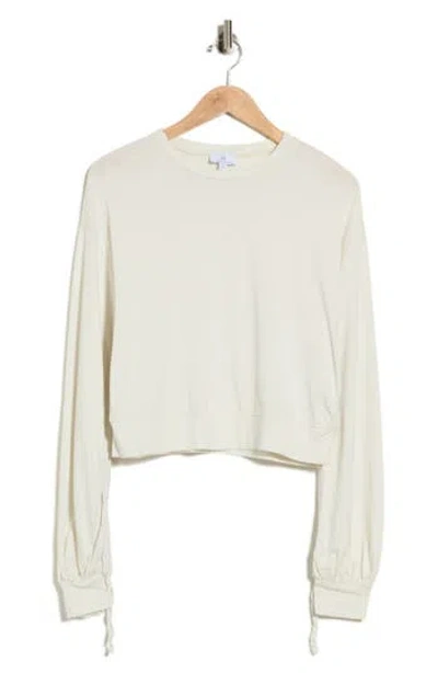Ag Farrow Blouson Sleeve Cotton Blend Top In Multi