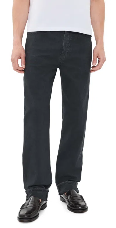 Ag Felix Vinte Straight Denim Jeans Sulfur Pure Black