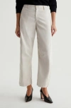 Ag Fiona Ankle Barrel Leg Chinos In Pumice