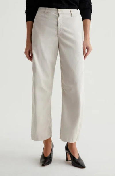 Ag Fiona Ankle Barrel Leg Chinos In Pumice