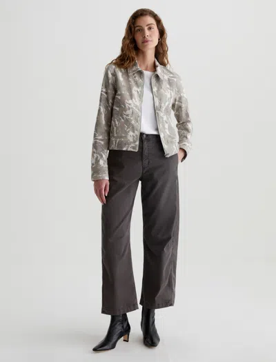 Ag Fiona Barrel Jeans In Sulfur Misty Grey