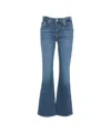 Ag Flared High-waisted Denim Jeans In Blue
