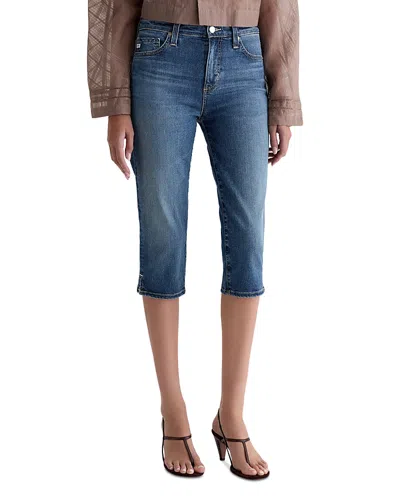 Ag Foxy Maisie Mid Rise Capri Jeans In Foxy In Blue