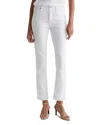Ag Brinley Crop Mid-rise Straight Jeans In Gallery White In White