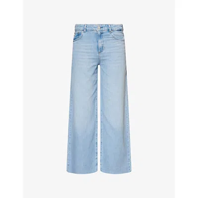 Ag G Womens Saige Wide-leg Crop Denim Jeans Timple