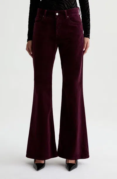 Ag Georgia High Waist Flare Jeans In Brown