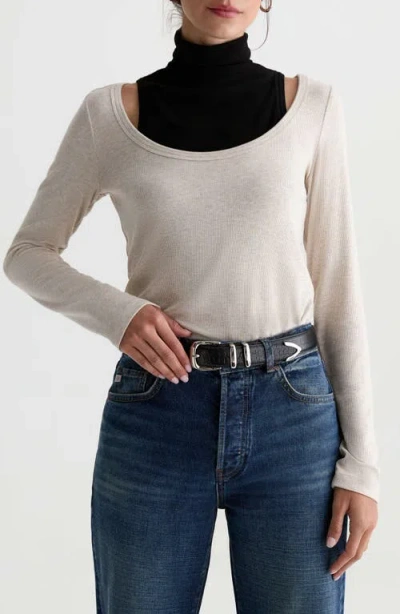 Ag Giah Top In Heather Oatmilk