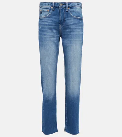 Ag Girlfriend Mid-rise Slim Jeans In 17y8