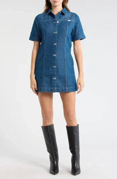 Ag Glenn Denim Shirtdress In Blue