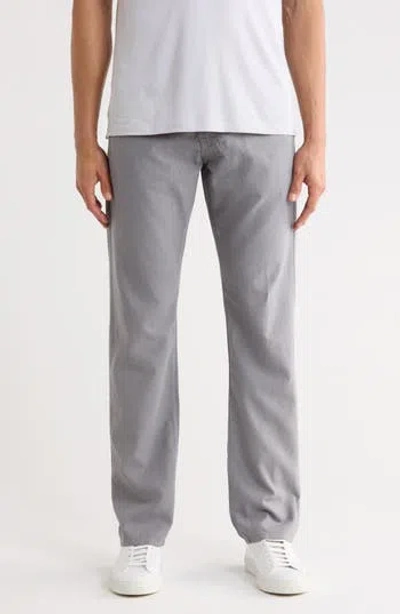 Ag Graduate Slim Straight Leg Linen Blend Pants In Gray