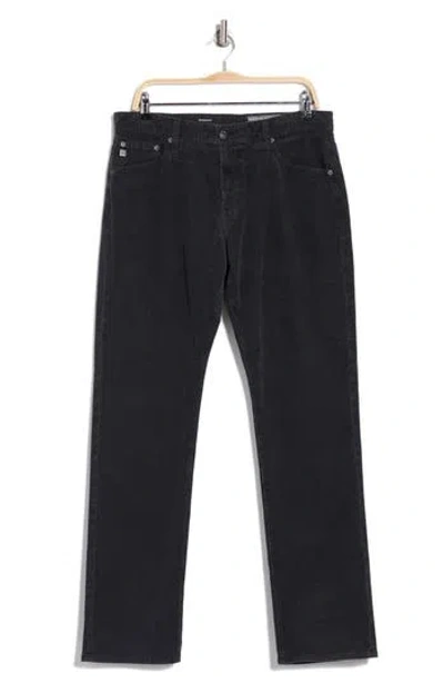 Ag Graduate Straight Leg Corduroy Pants In 1 Year Sulfur Black