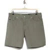 Ag Graduate Straight Leg Denim Shorts In Green