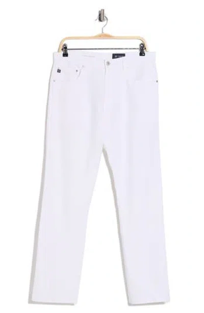 Ag Graduate Tailored Linen Blend Pants In White