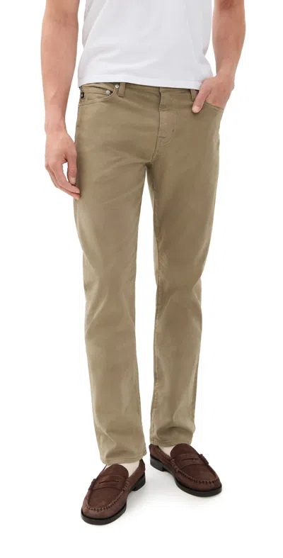 Ag Graduate Tailored Sueded Italian Twill Pants Industrial Taupe In Multi