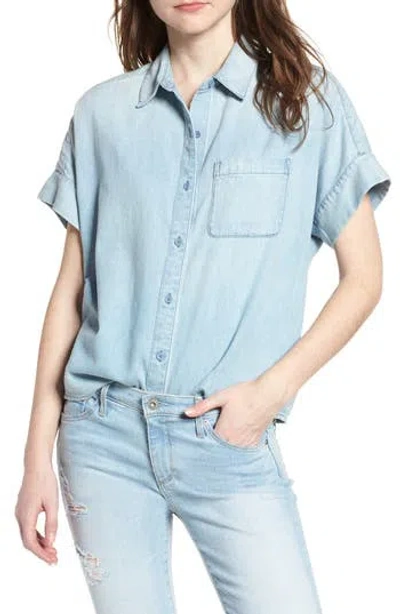 Ag Hadley Denim Shirt In Blue