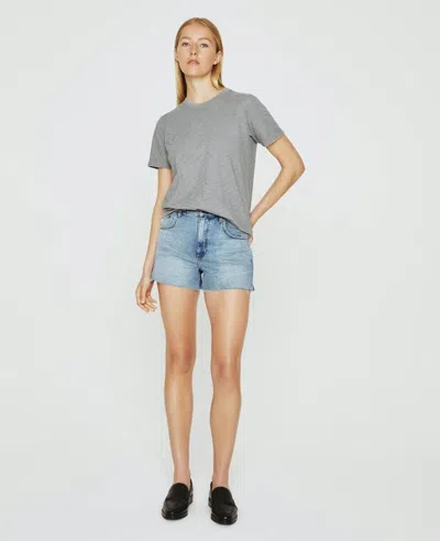 Ag Hailey Shorts Womens 31 Blue Denim Cotton Blend Cutoff Boyfriend Jdm268