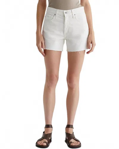 AG HALLE HIGH RISE RELAXED SHORTS IN POWDER DESTRUCTED