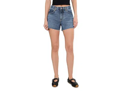 Ag Halle High Rise Relaxed Shorts In Blue