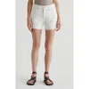 Ag Halle High Rise Relaxed Shorts In Powder Destructed In Powder Destructed