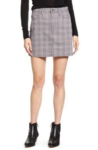 Ag Harlo Plaid Miniskirt In Gray