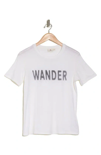 Ag Harrison Cotton Graphic T-shirt In Vinte White Wanderer