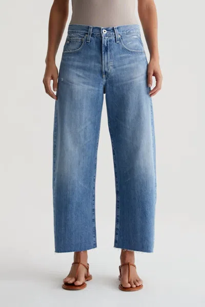 Ag Hattie Barrel Crop Jeans In Divergent In Blue
