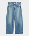 Ag Hattie High Rise Barrel Crop Jeans In Helios In Multi