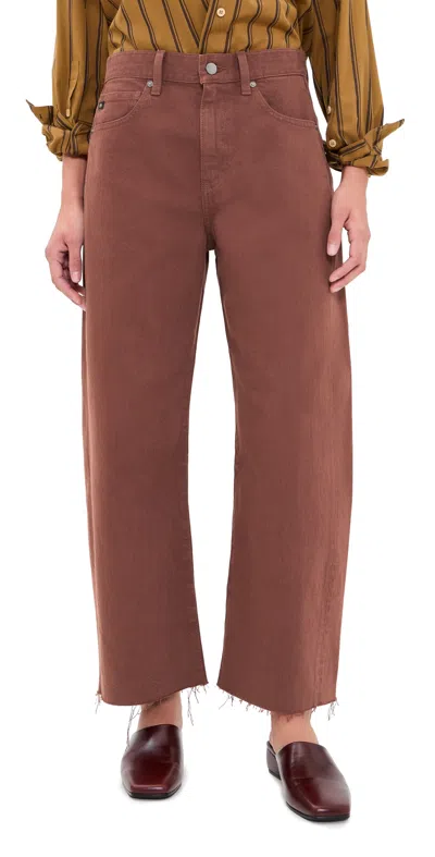 Ag Hattie Crop Barrel Jeans Chestnut