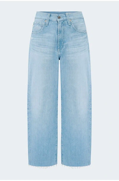 Ag Hattie Crop Barrel Leg In Sunrise In Blue