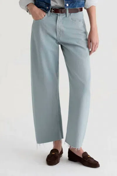 Ag Hattie Crop High-rise Barrel Pant In Sea Fog In Multi