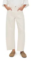 Ag Saige High-rise Wide Leg Crop Jean In Opal Stone In Neutral