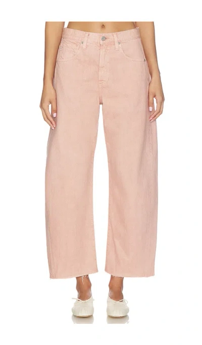 Ag Hattie Crop Straight Leg Jeans In Pink