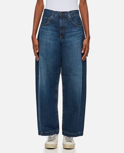 Ag Hattie Cropped High Rise Barrel In Blue
